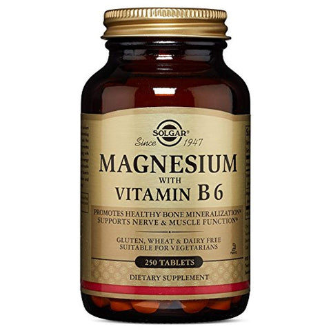 Solgar – Magnesium with Vitamin B6, 250 Tablets
